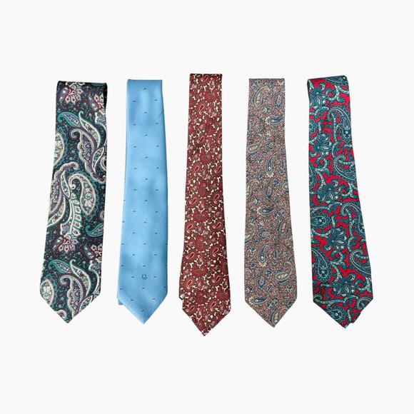 Bundle of 5 Vintage Christian Dior Ties Silk Designer - Picture 1 of 12